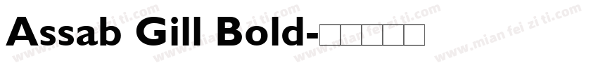 Assab Gill Bold字体转换